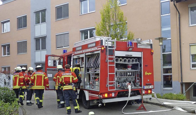 Die Feuerwehr  Breisach absolvierte ih... diesmal an der  Helios-Rosmann-Kinik.  | Foto: Privat