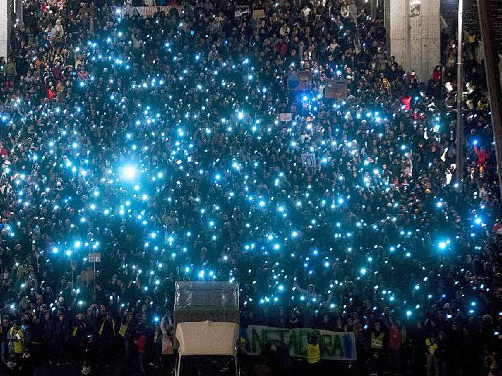 Tausende demonstrierten zuletzt in Budapest gegen die geplante Internetsteuer.