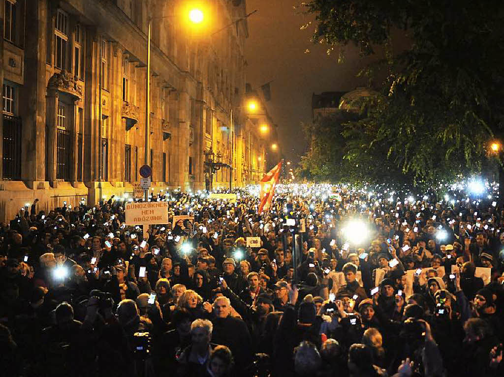 Tausende demonstrierten zuletzt in Budapest gegen die geplante Internetsteuer.