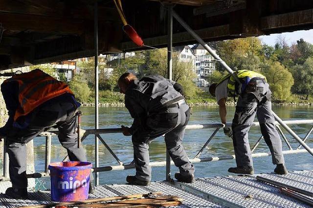 Fotos: Sanierung der historischen Rheinbrcke