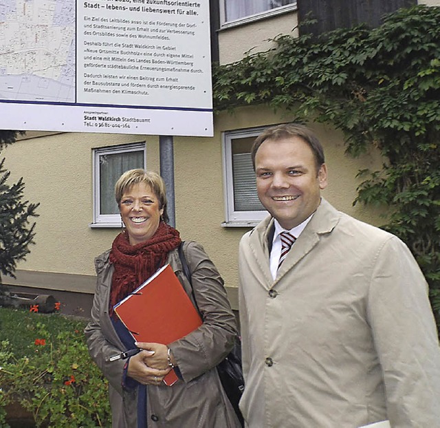 Staatssekretr Ingo Rust bei Sabine Wlfle  in Waldkirch  | Foto: ZVG