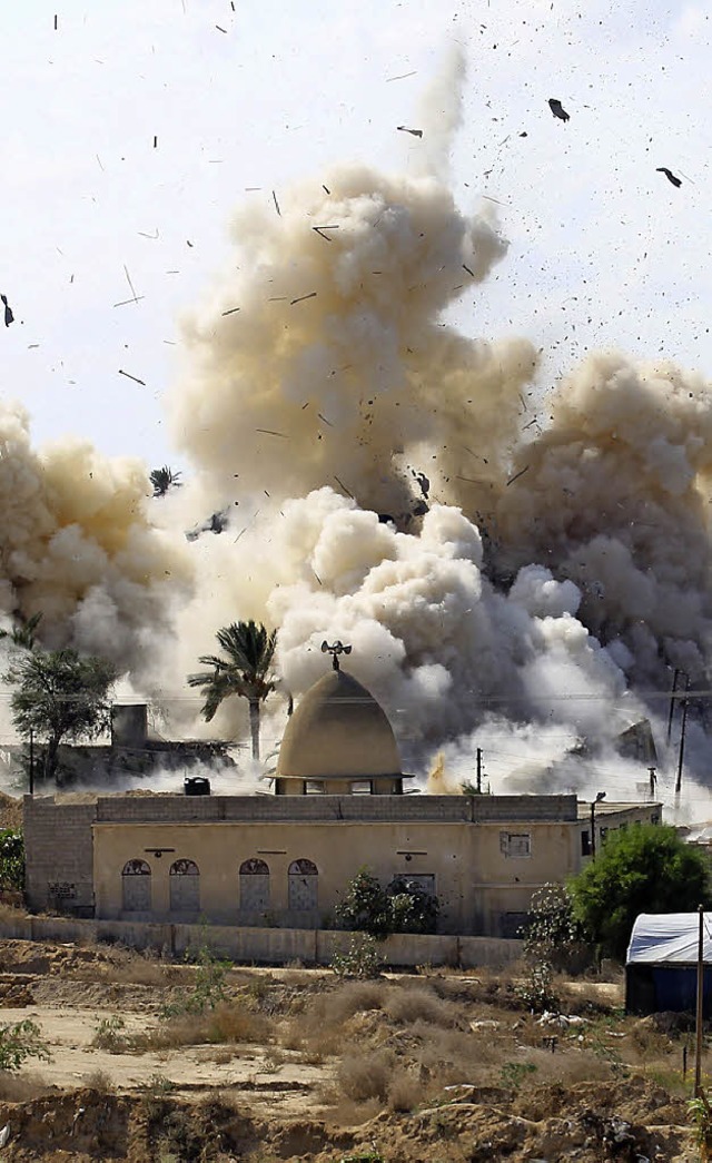 gyptens Regierung sprengt 800 Huser,...Puffer zum Gazastreifen einzurichten.   | Foto: afp