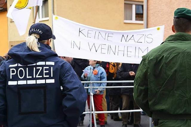 Weinheim stellt sich gegen die NPD und deren Bundesparteitag