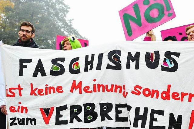 Proteste gegen NPD-Versammlung in Weinheim