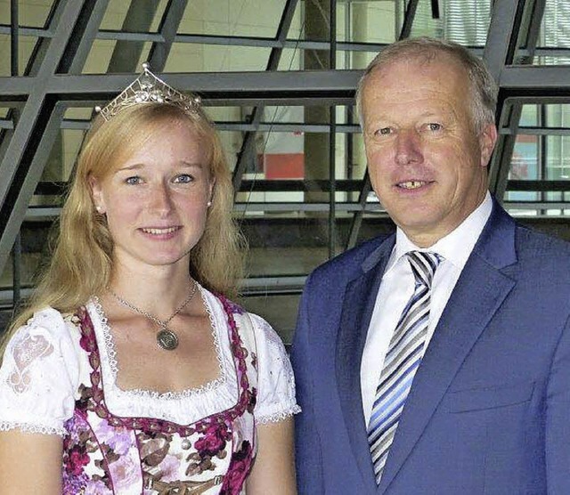 Isabella Vetter, Breisgauer Weinprinze...nd warb auch fr den  Breisgauer Wein.  | Foto: Privat