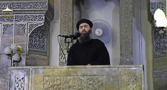 Der Kopf des Islamischen Staates (IS):...t ernannte Kalif Abu Bakr al-Baghdadi.  | Foto: dpa