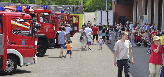 Die Feuerwehr in der Stadt, die heute ...Blaurcke 2015 mit einem groen Fest.   | Foto: Archiv: Senf