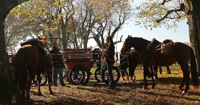 Rast auf dem Hohe Flum beim Reitverein...ssen sich diesen Brauch nicht nehmen.   | Foto: Hans-Jrgen Hege