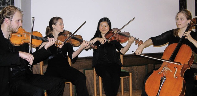 <Text>Das Althea-Quartett spielte im Brgersaal.  </Text>  | Foto: Roswitha Frey