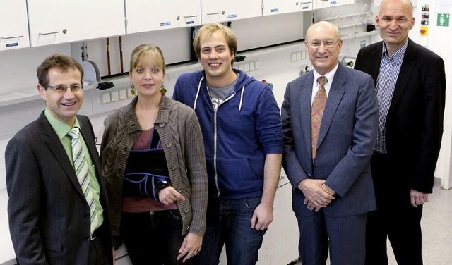 Das Graduiertenkolleg der Pharmazie (v...de, Heinz Floss und Andreas Bechthold.  | Foto: INGO SCHNEIDER