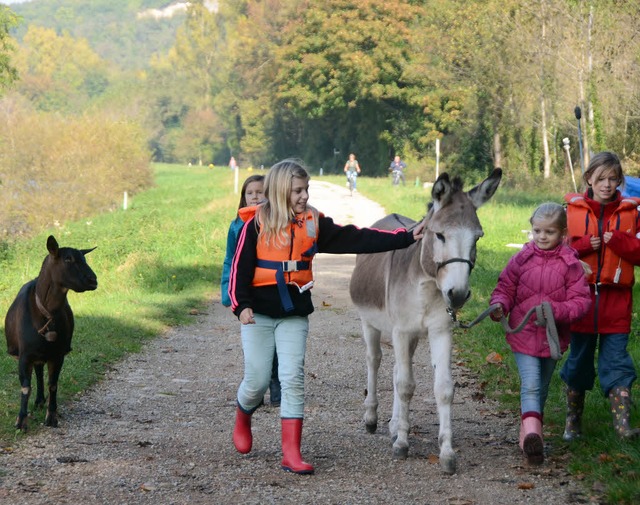 Sasbach. Sonntagausflug mit Ziege und Esel.  | Foto: Roland Vitt