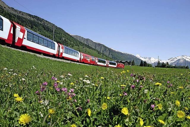 Mit dem Zug durch die Alpen