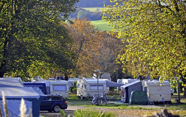 Drei-Lnder-Camp im Grttpark: Die Stadt ist von diesem Standort berzeugt.   | Foto: Nikolaus Trenz