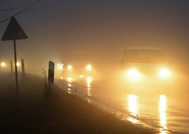 Bei Nebel sollten Autos stets mit Licht fahren.   | Foto: dpa