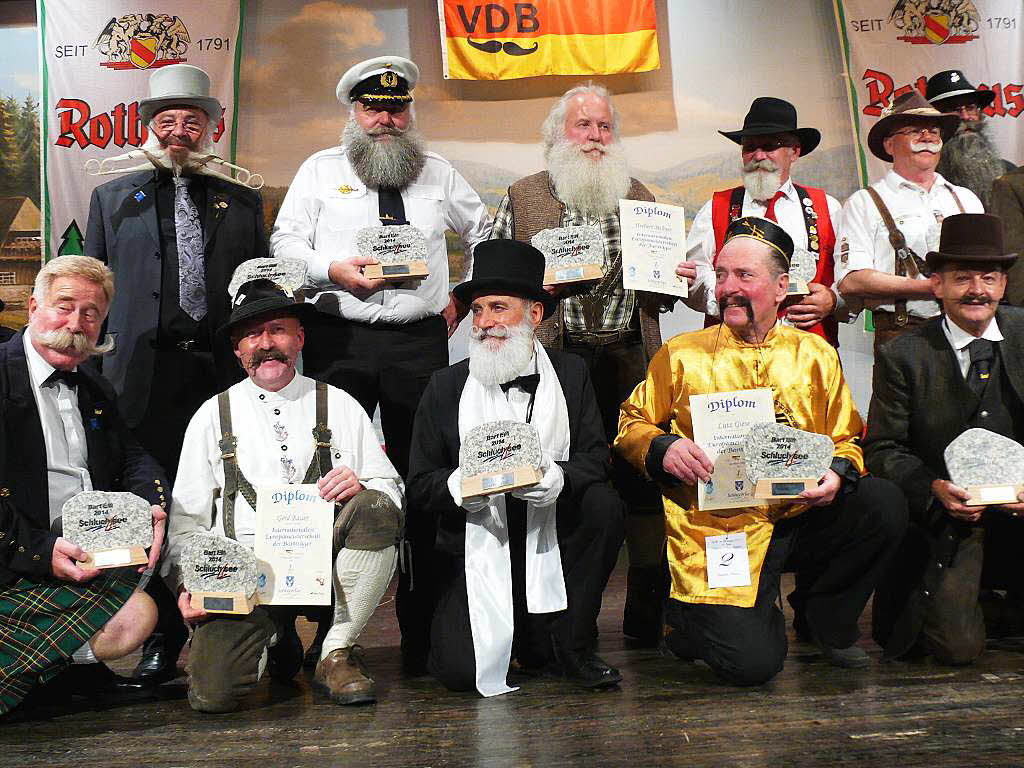 So sehen Sieger einer Europischen Bartmeisterschaft aus.