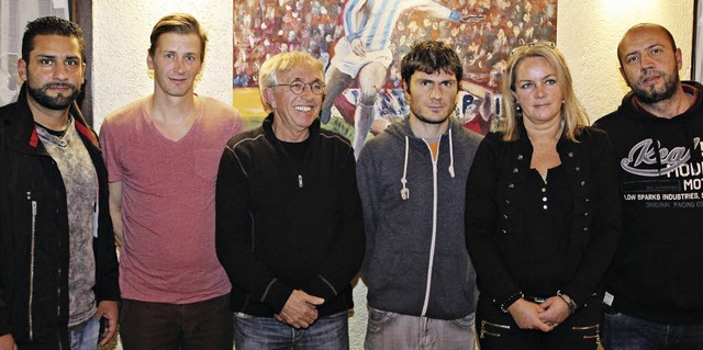 Der neue Vorstand des FC Friedlingen (...arianne Jackowski und  Skender Vllasi   | Foto: Joel Salathe