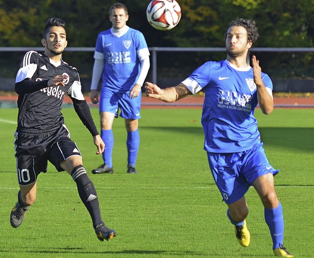 Fhrung zum richtigen Zeitpunkt: Imad ...Kaiss Baktiary (links) glich noch aus.  | Foto: Rogowski