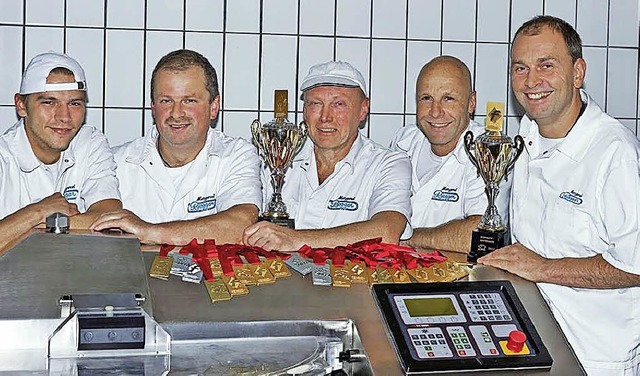 Die &#8222;Goldjungs&#8220; der Metzge...ter Jauch, Werner Reinbold, Nico Kempf  | Foto: meier