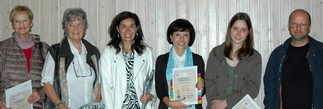 Die Preistrger (von links): Gisela Mo... (1. Preis), Rainer Probst (3. Preis)   | Foto: Christiane Sahli