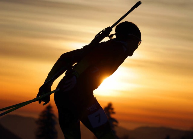 Darf die Biathletin Evi Sachenbacher-S... sportlichen Rampenlicht zurckkehren?  | Foto: dpa