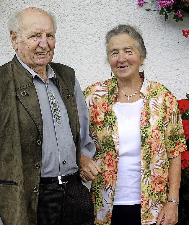 Sie sind heute auf den Tag genau seit ...en ein Paar:  Willi und Waltraud Zeh.   | Foto: Heiner Fabry