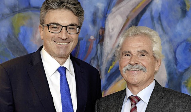 OB Dieter Salomon und Ortsvorsteher Rolf Hasenfratz.   | Foto: Ingo Schneider