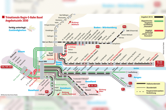 Deutschland, Frankreich und die Schweiz arbeiten an einem S-Bahn Konzept fr den Groraum Basel