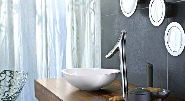 Die Armatur Starck Organic will die Na... Armatur Mem ihre extravagante Farbe.   | Foto: Axor/Hansgrohe, Dornbracht