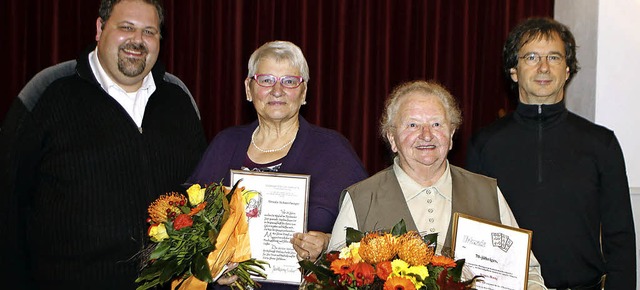 Ehrungen in der Hauptversammlung des K...neeberger, Agnes Haag und Martin Gro.  | Foto: fotos: heidi fssel