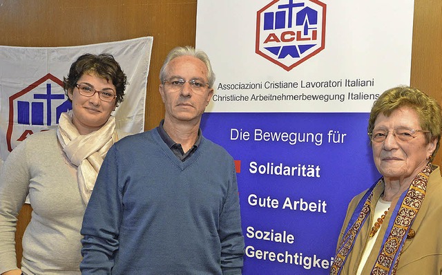 <Text>Engagieren sich bei ACLI (von li...nzillotti, Teresa Baronchelli</Text>.   | Foto: Michael Bamberger