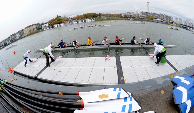 Die Regatta Basel Head bot  erneut hochklassigen Rudersport mitten in der Stadt.  | Foto: Meinrad Schn