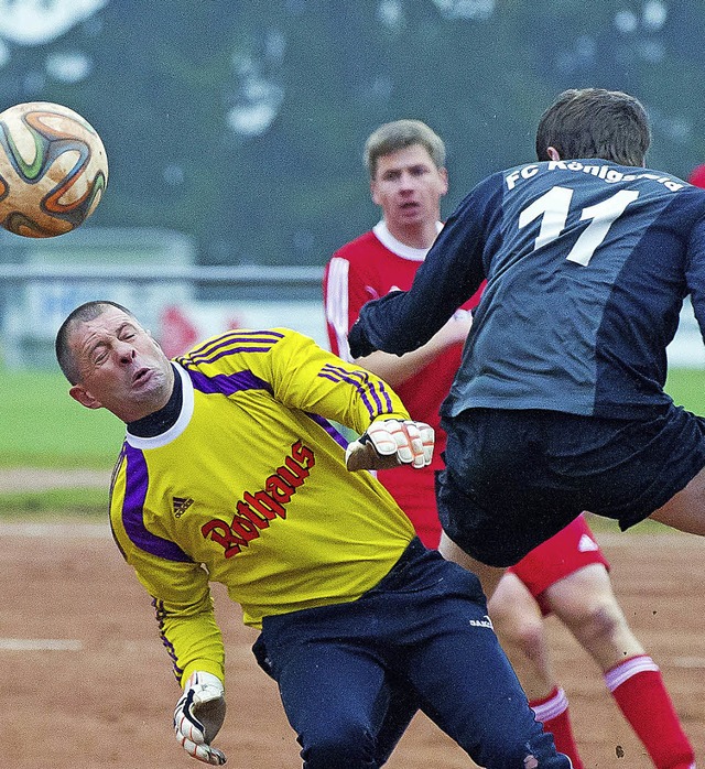 Torhter mit Kpfchen: Grafenhausens T...im Heimspiel gegen den FC Knigsfeld.   | Foto: wolfgang scheu