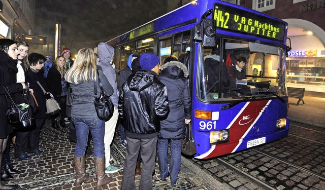 Das Safer-Traffic-System der VAG erfre...tz von Straenbahnen statt Bussen vor.  | Foto: Rita Eggstein