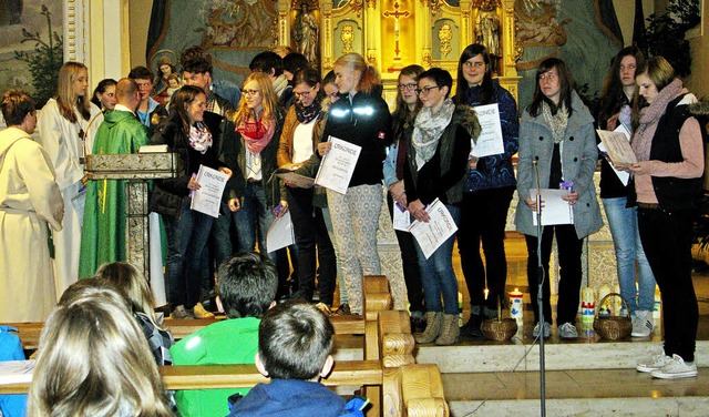 In der katholischen Kirchengemeinde Be... langjhrige Mitglieder geehrt worden.  | Foto: Ulrike Spiegelhalter
