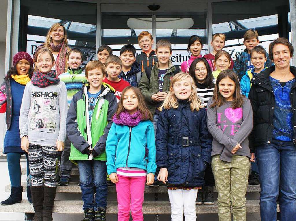 Die Klasse 4a der Gerhard-Jung-Schule Zell mit ihrer Lehrerin Frau Hofmann