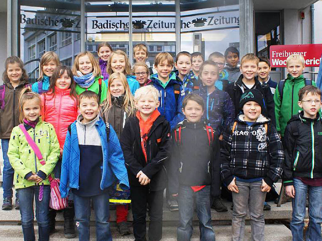 Die Klasse 4 der GHS St. Mrgen mit ihrem Lehrer Herr Christoph Graf