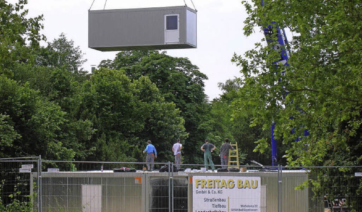 Wohncontainer zur Unterbringung von As...tcker in Bad Sckingen Platz finden.   | Foto: Archivfoto: Sylvia-Karina Jahn