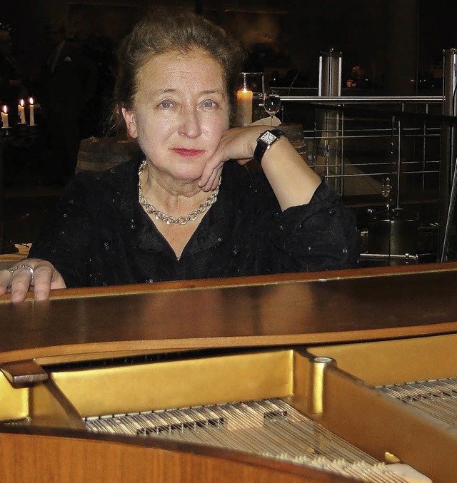 Die Pianistin Elza Kolodin gab in der ...ergener Kellerwirtschaft ein Konzert.   | Foto: Elisabeth Saller