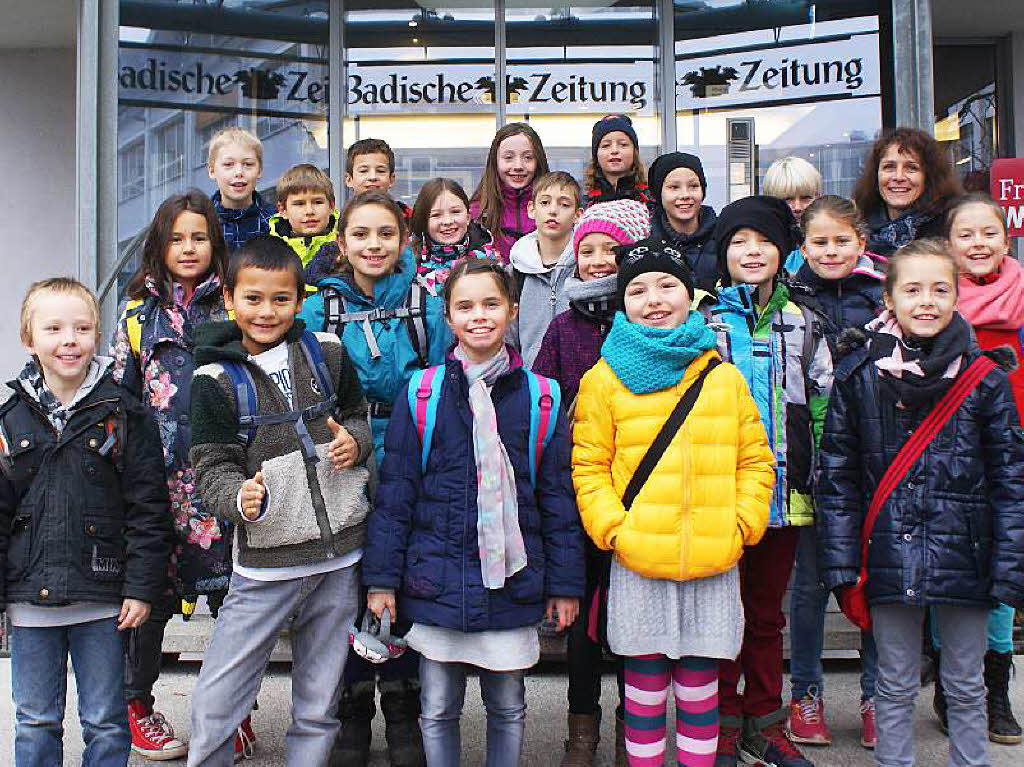 Die Klasse 4a der Grundschule Vrstetten mit ihrer Lehrerin Frau Antje Dworschak