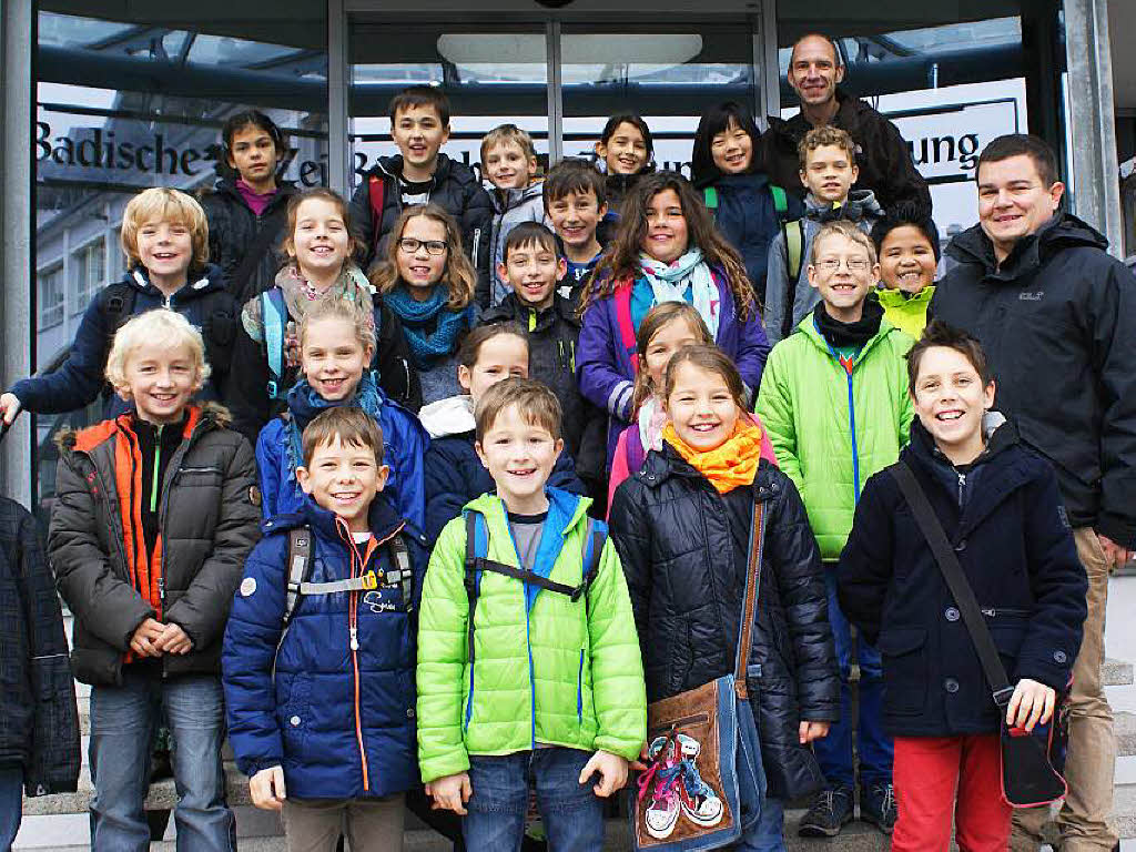 Die Klasse 4 des August-Ruf Bildungszentrums Ettenheim mit ihrem Lehrer Herr Jakob Zeil