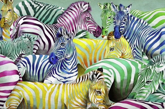 Bunt wie der Zirkus sind bei Rolf Knie auch die Zebras.   | Foto: EP
