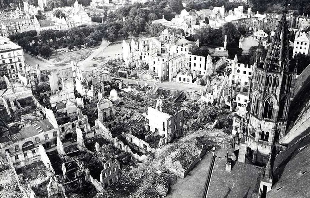 Ausgebombt: die nrdliche Freiburger A...ach dem  27. November 1944 Stadtarchiv  | Foto: Stadtarchiv
