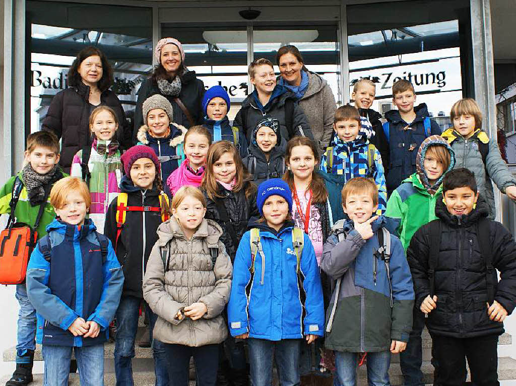 Die Klasse 4c der Grundschule Denzlingen mit ihrer Lehrerin