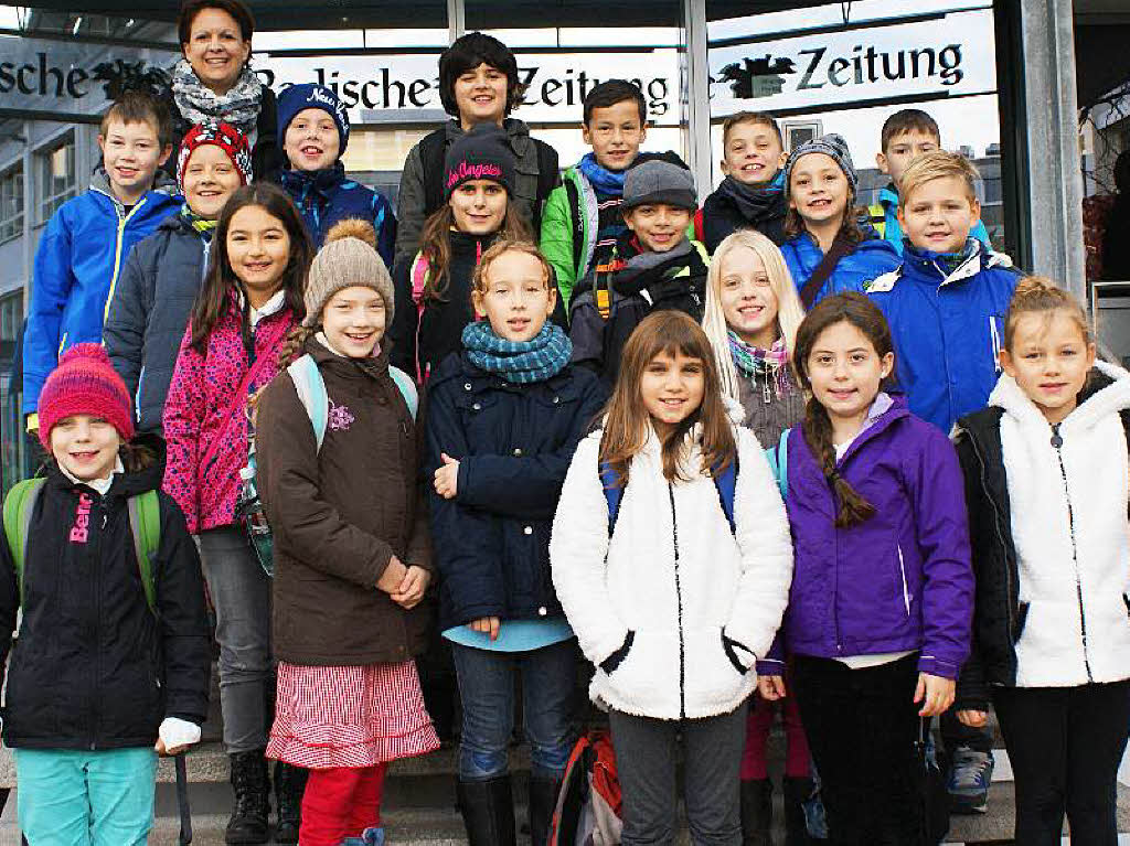 Die Klasse 4a Grundschule Denzlingen mit ihrer Lehrerin Frau Kathrin Schnstein-Weber
