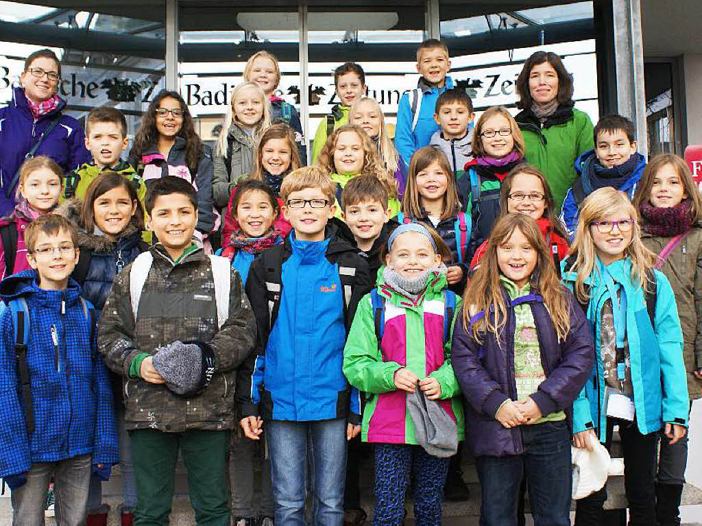 Die Klasse 4b der August-Ruf-Bildungszentrum Ettenheim mit ihrer Lehrerin Frau Elvira Kern