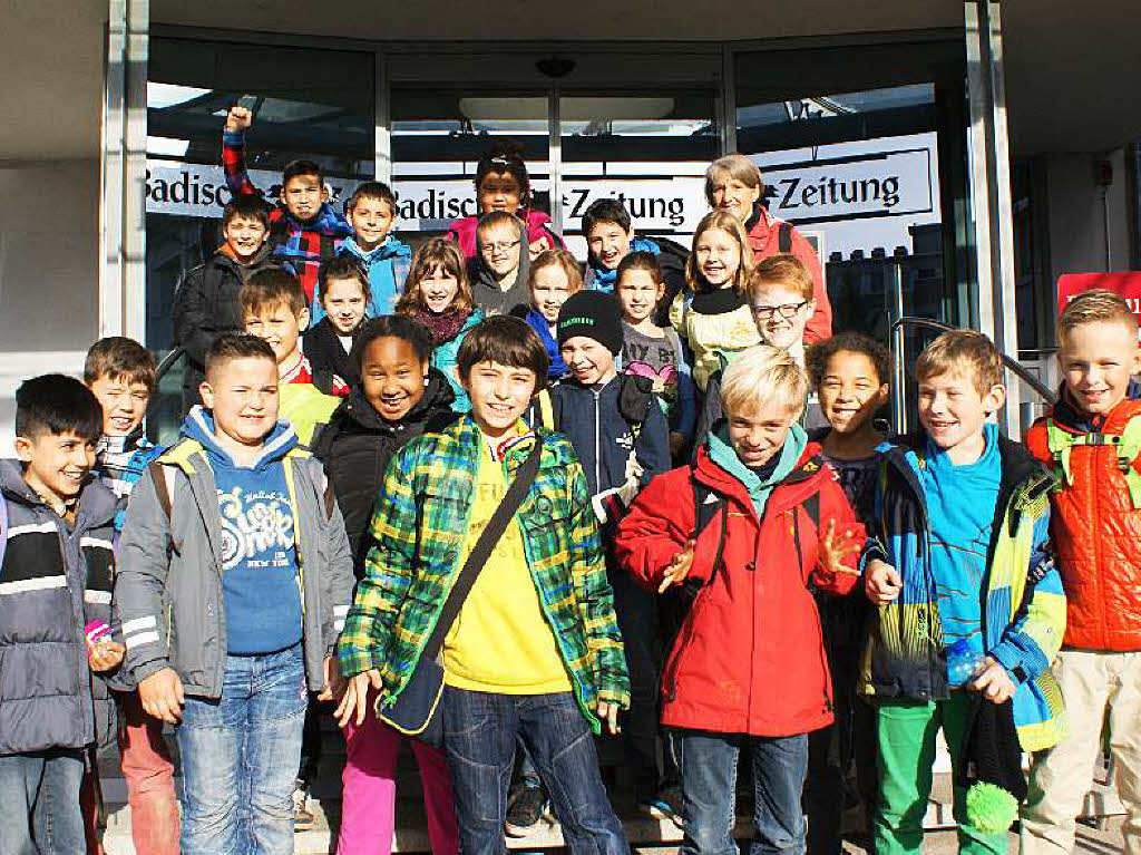 Die Klasse 4a der Grundschule Kenzingen mit ihrer Lehrerin Frau Birgit Beckt