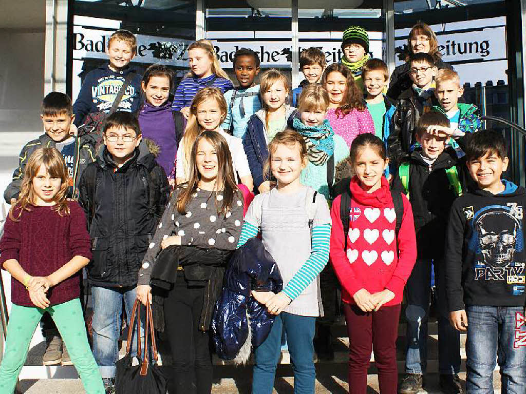 Die Klasse 4b der Grundschule Kenzingen mit ihrer Lehrerin Frau Silvia Muckenhirn