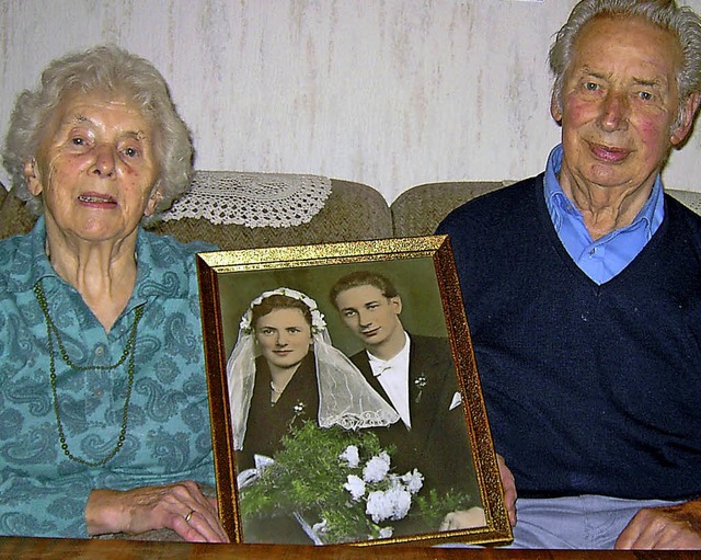 Elsa und Fritz Schmutz feiern Diamantene Hochzeit.   | Foto: A. Arndt