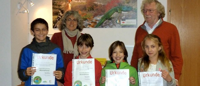 Luis Stroheker, Rebekka Brodd, Estelle... Brning vom Naturzentrum Kaiserstuhl.  | Foto: Privat