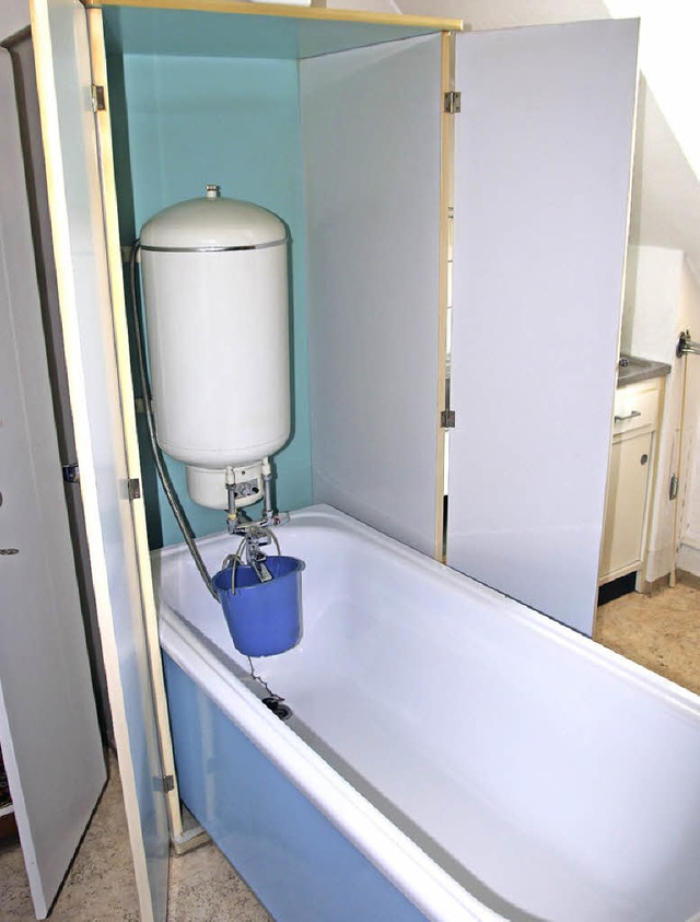 Badewanne im Schrank: Einige Mieter in der Neubronnstrae haben improvisiert  | Foto: Stadt Emmendingen